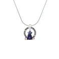 thumbnail image 2 of Delight Jewelry Resin Purple Hippopotamus Honey Gymnastics Mom Ring Charm Necklace, 18", 2 of 4