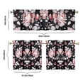 thumbnail image 6 of Pioneer Kitchen Curtains and Valance Set 24 Inch Tier Rose Plant Leaves Flowers Garden Curtains Small Drapes for Cafe Living Room Bathroom Farmhouse 3 Pieces Set Rod Pocket, 6 of 6