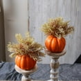 thumbnail image 6 of Cheapark Christmas Thanksgiving Foam Pumpkin Decoration - Autumn Grass Accent Design - Table Center, Counter & Window Decor For Harvest Festival, 6 of 6
