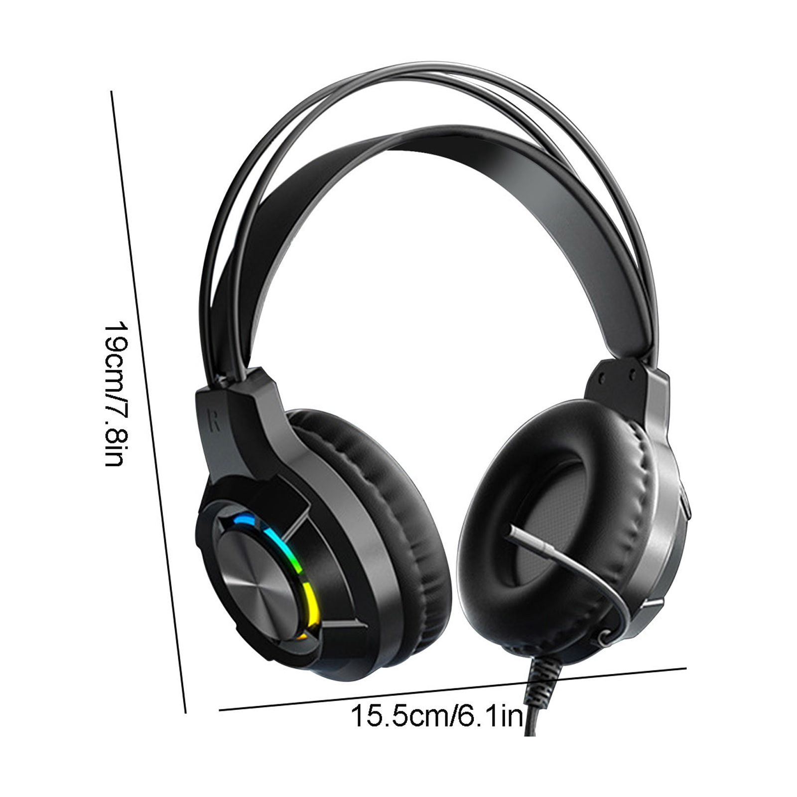 Headphones – Gaming Headset With Microphone Most Laptop Over-Ear Headphones With LED RGB Light Noise Canceling Mic 7.1 Stereo Surround Sound