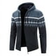 thumbnail image 5 of Suéter de punto para hombre, de gran tamaño, con relleno de terciopelo y color degradado, 5 of 5
