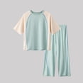 thumbnail image 3 of Ashirexll Vêtements d'Été pour Filles Ensemble de Pyjama Mode à Manches Courtes et Col Rond Fin Décontracté pour Enfants, 3 of 4