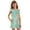 Green Abstract Bubble Print, variant on ZIATUBLES Red Seashell Starfish Print Girls Summer Romper Ruffle Cap Sleeves One-Piece Short Jumpsuit Soft Comfort Kids Casual Playsuit with Pockets for 5-6 Y