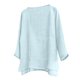 thumbnail image 4 of Designer Spring Summer Men's Casual Cotton Linen Solid Color Long Sleeve Shirts Loose Stand Collar Shirts 5XL, 4 of 5