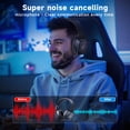 thumbnail image 3 of AYEDLOE Wireless Gaming Headset 2.4GHz for PS5/PS4/PC/Switch - Bluetooth 5.3 Headphones with Noise-Canceling Mic, 7.1 Surround Sound, 70H Battery Life, RGB Lights, Foldable, Portable-Black, 3 of 8
