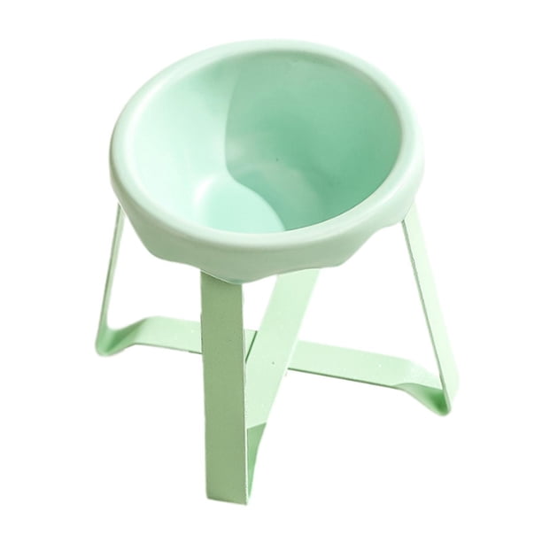Cuenco para perro, soporte para alimentación, protege el cuello de , comedero para gatos, cuenco de cerámica para gatos pequeños, gatitos, , verde Versión alta