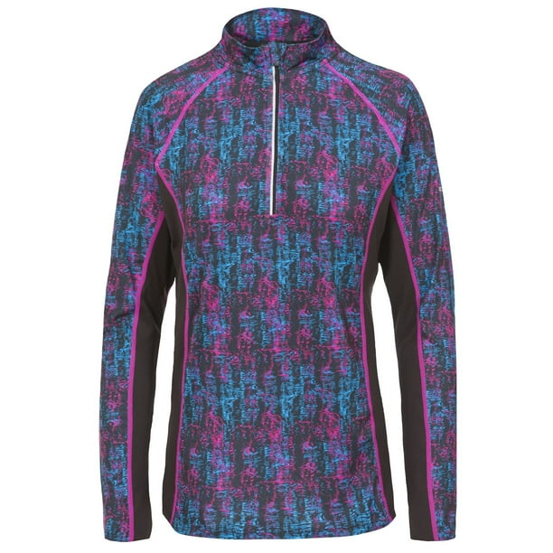 Trespass - Top de manga larga modelo Essie para mujer (Multicolor)