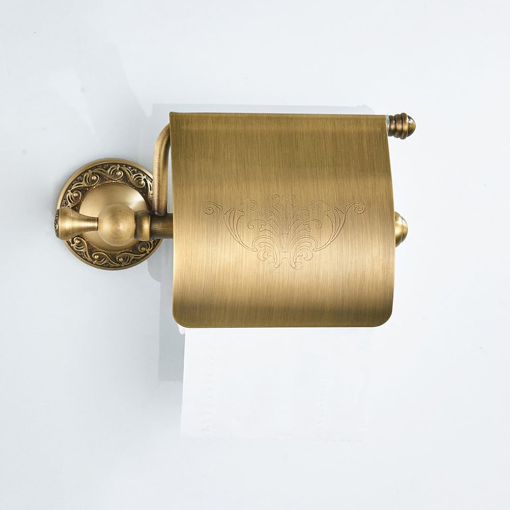 Retro Black And Gold Toilet Paper Holder - Royal Toiletry Global