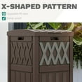 thumbnail image 4 of GlimmerGrove Outdoor Trash Bin with Layered Lid & Drip Tray 33 Gallon, Resilient Waterproof Garbage Can for Kitchen, Patio, Deck, Backyard, Dark Brown, 4 of 8