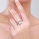 thumbnail image 1 of Anillo de plata esterlina S925 para mujer, anillo de diamantes de imitación de 5 quilates rectangular de lujo, joyería de plata, 1 of 4