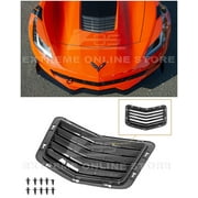 Extreme Online Store Replacement for 2014-2019 Corvette C7 Z51 Stingray Grand Sport GM Factory Style Carbon Fiber Front Hood Vent Louver Cover VENT-335-BKCF