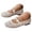 Beige, variant on Women's Mesh Ballet Flats Comfortable Dressy Square Closed Toe Mary Jane Embroidery Flower Slip on Casual Loafers (Black,8)