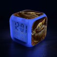 thumbnail image 1 of Reloj despertador colorido Baby Yoda, reloj Digital bonito de dibujos animados, reloj despertador Led de Color Hs, 1 of 1