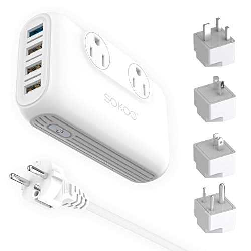 Sokoo Power Converter 220V to 110V International Voltage Converter for