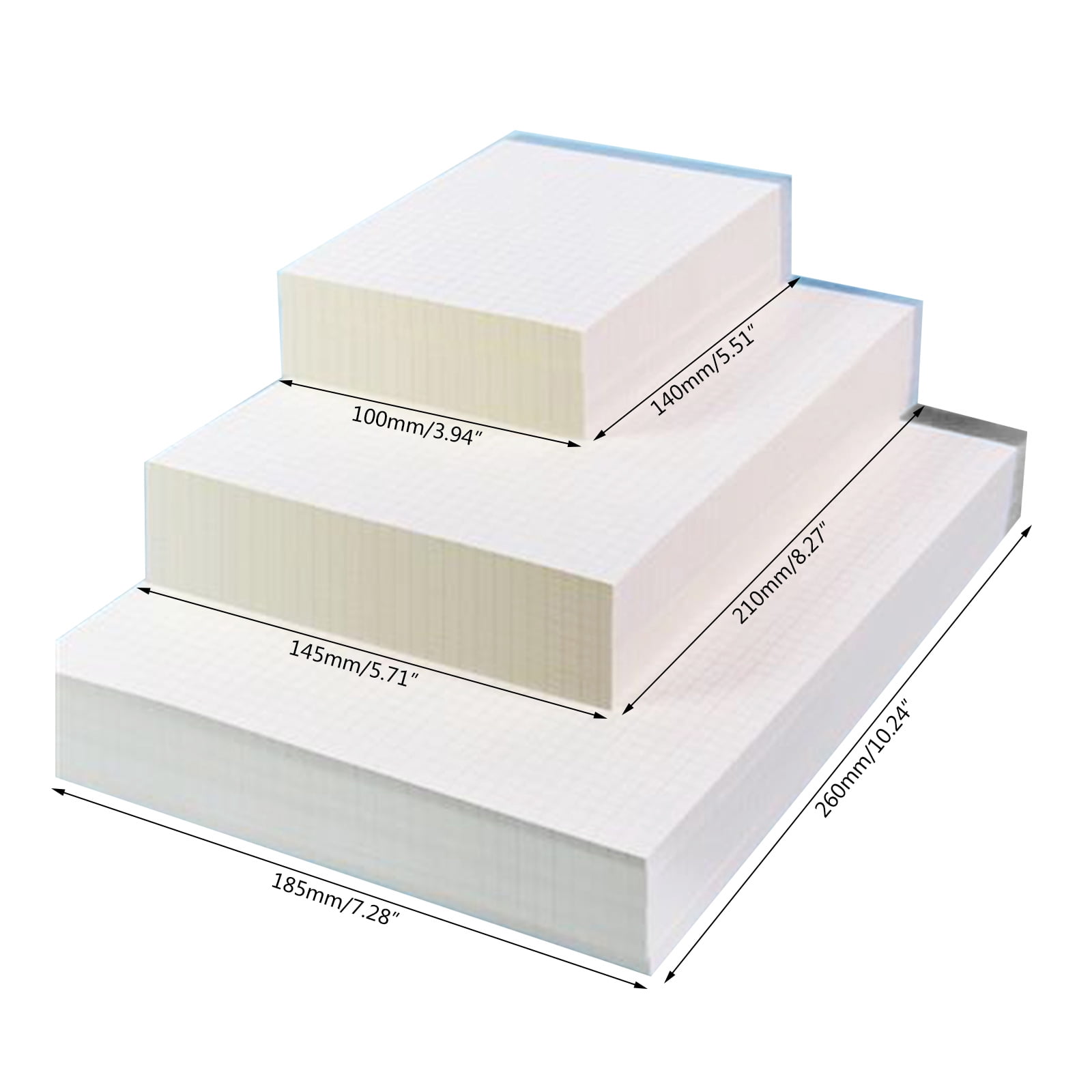 Thick Grid Sketchpads Graph Paper Pad Smooth Writing, Tear off Sheets for Architect Mathematician