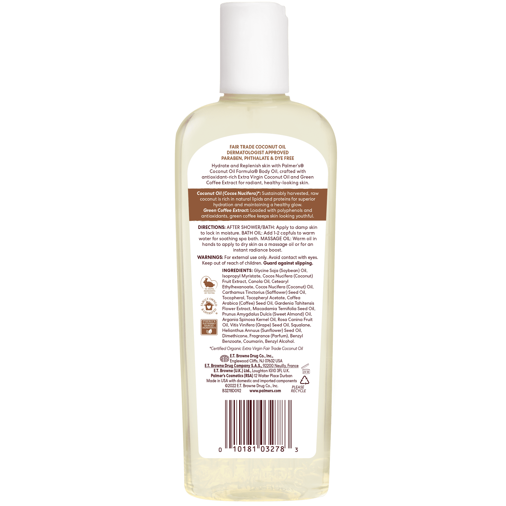 (3 pack) Palmer's Coconut Oil Formula Body Oil to Hydrate and Replenish Dry Skin, 8.5 oz