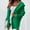 Green, variant on Women Solid Color Hooded Patchwork Batwing Sleeve Open Sweater Knitted Cardigan