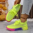 thumbnail image 4 of Women's Lace Up Walking Shoes Breathable Ultra Lightweight Sport Casual Ladies Girls Fashion Platform Sneakers, 4 of 9