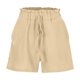 thumbnail image 4 of Puntoco Pantalones cortos casuales para mujer, informales, de primavera y verano, sólidos, cómodos, con cintura elástica y bolsillos, nuevos pantalones cortos de moda para mujer, 4 of 5