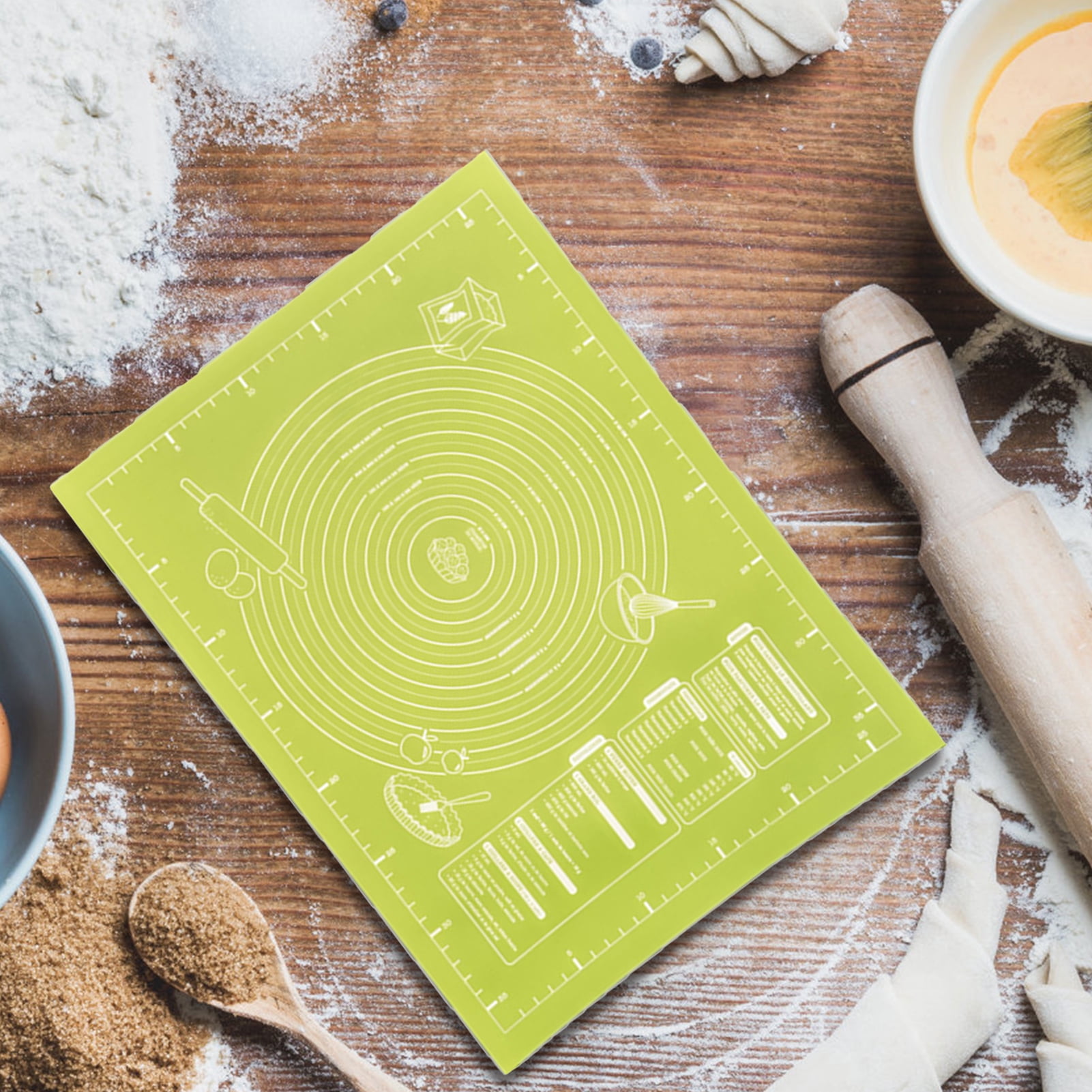 Travelwant Extra Thick Silicone Pastry Mat Large for NonStick Baking