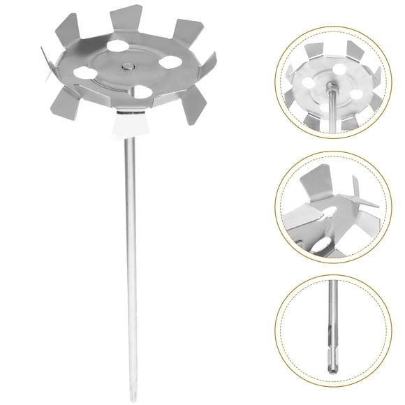 unbranded Mixing Drill Concrete Mixing Head Galvanized Iron 1Set for DIY Enthusiasts