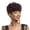 Black Mixed Burgundy, variant on Natural Black Short Pixie Cut Wigs for Black Women Replacement Curly Hair Wigs Short Black Layered Pixie Wig With Bangs Wig for Black Women (Natural Black)