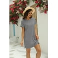 thumbnail image 4 of Sherrylily Women T Shirt Mini Dress Summer Crew Neck Short Sleeve Casual Dress with Pocket, 4 of 6