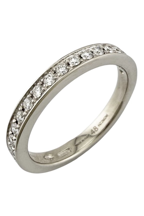 Pre-Owned Bvlgari Dedicata a Venezia Half Eternity Ring, Pt950 Platinum with Diamonds, Women's,...