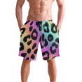 thumbnail image 4 of Dailycode Men's Quick Dry Swim Trunks Beach Shorts Casual Summer Board Shorts with Pockets, Glitter Leopard Print, 4 of 8