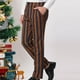 thumbnail image 4 of Pantalones de traje casuales con bolsillos y estampado de rayas rectas para hombre, 4 of 8