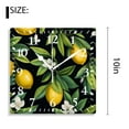 thumbnail image 2 of 10 Inch Wall Clock Battery Operated Silent Clock Decorative for Office, Kitchen, Outdoor, Living RoomYellow Lemon White Lemon Blossom Cute, 2 of 4