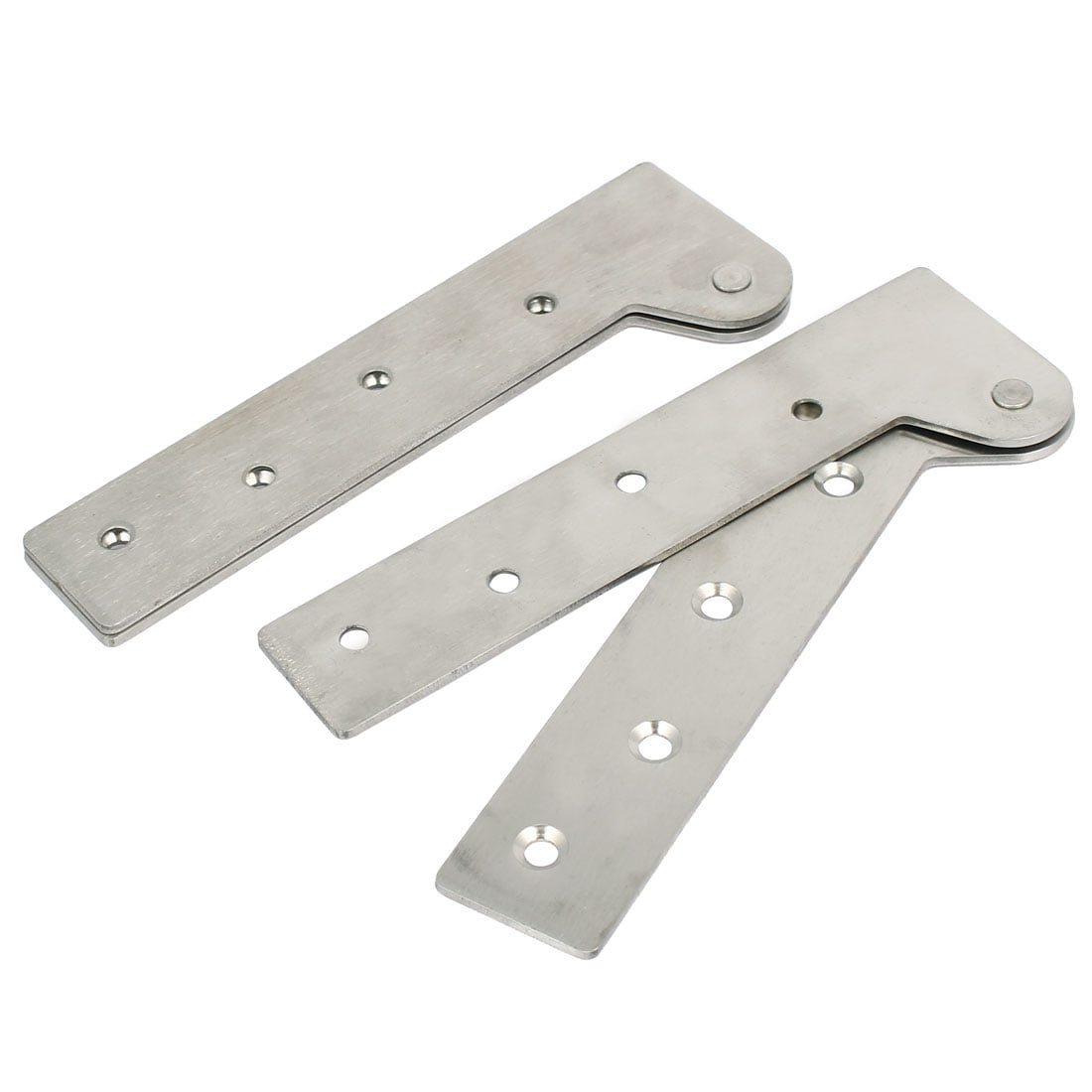 Aexit Window Door Gate Hardware 360 Degree Rotatable Pivot Hinge Silver Tone Gate Hinges 150x50x5mm 2pcs
