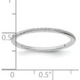 thumbnail image 5 of Solid 10K White Gold 1.4mm Twisted Wire Pattern Stackable Band Size 4 - Ring Size 4.0, 5 of 8