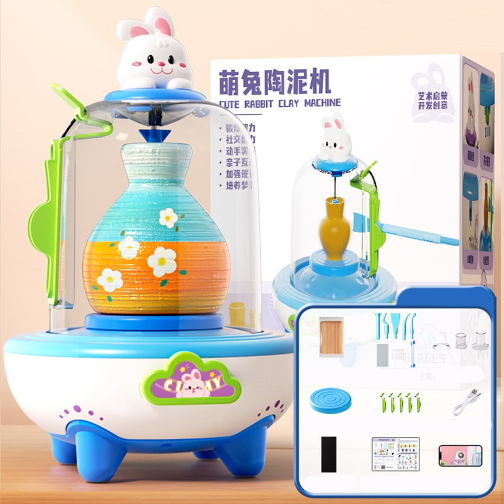 Miiottaa Electric Pottery Wheel Toy USB Power Craft Pottery Machine Toy For Kids Creative