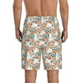 thumbnail image 3 of Kdxio Cute Rabbit Floral Print Mens Sleep Shorts Bottoms Soft Comfy Pajama Wear Pants with Drawstring Pockets, 3 of 7