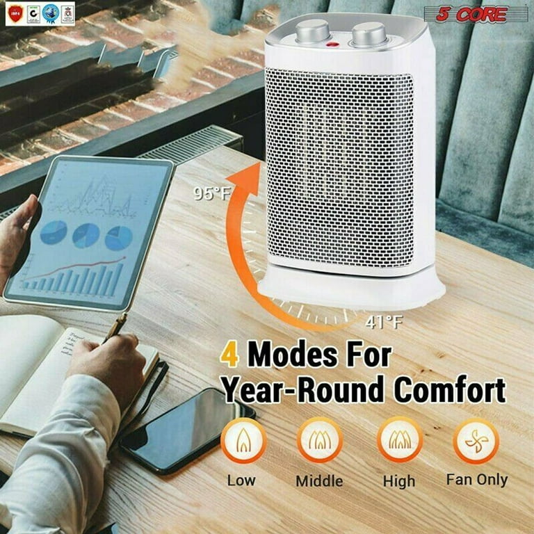 Space Heater Portable Electric Heaters for Indoor Use Tower Fast  Oscillating Quiet 1500W Ceramic 13 5 Core HTR TT - Walmart.com