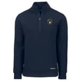 thumbnail image 2 of Men's Cutter & Buck  Navy Milwaukee Brewers Roam Eco Recycled Quarter-Zip Pullover, 2 of 3