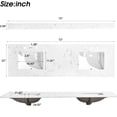 thumbnail image 7 of 72"x22" Solid White Product - Faucet Holes for Convenience - Bathroom Usage - Attractive Look, 7 of 7