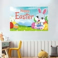 thumbnail image 2 of YMARPT Happy Easter Party Backdrop Banner, Easter Photograhy Background Banner, Easter Bunny Egg Rabbit Spring Banner, Easter Themed Party Decorations Supplies for Easter Party, 2 of 5