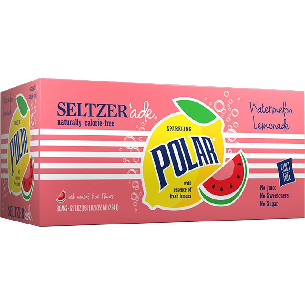 Polar Seltzer Water, Watermelon Lemonade, 12 Fl Oz