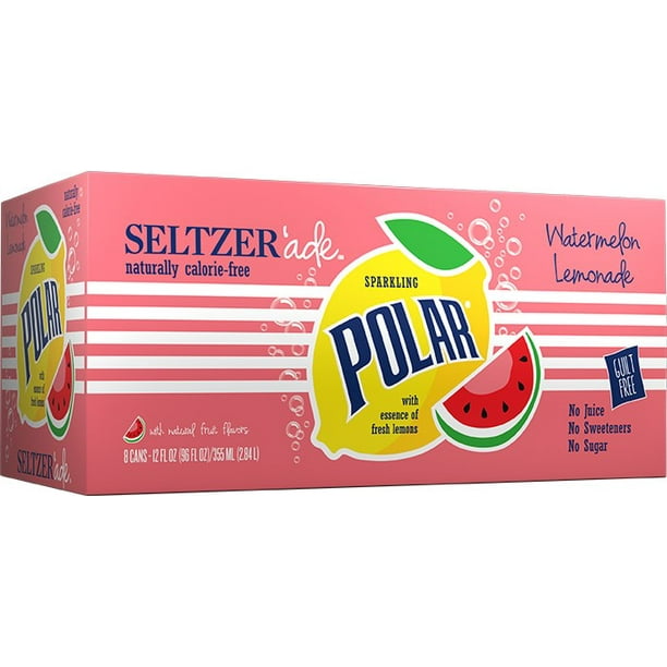 Polar Seltzer Water, Watermelon Lemonade, 12 Fl Oz ...