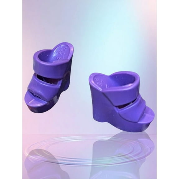Lol Surprise doll OMG Bartz Doll Shoes Wedge Heel Sandals Platforms Purple Fashion Fever