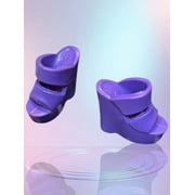 Doll Shoes Wedge Heel Sandals Platforms Purple Fashion Fever Lol Surprise doll OMG Bartz
