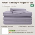 thumbnail image 6 of California Design Den Split King Sheets For Adjustable Bed Set - 500 Thread Count 100% Cotton Sateen, Durable Sheets, Deep Pockets - Lavender Striped, 6 of 10