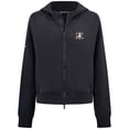 thumbnail image 2 of Women's Levelwear Black Anaheim Ducks Judd Raglan Full-Zip Hoodie, 2 of 3