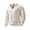 Beige, variant on Men's Stand Collar Henley Sweater Diamond Waffle Textured Knit Faux Leather Button Placket Long Sleeve Casual Pullover S-3XL