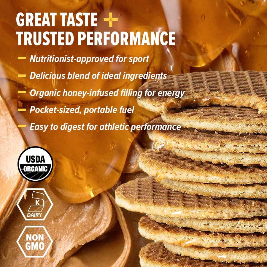 Honey Stinger Organic Energy Waffle Snack, Peanut Butter Banana, 6 Count