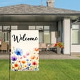 thumbnail image 3 of Welcome Floral Garden Flag For Home Outdoor Garden Yard Decor 12x18 Inch, 3 of 5