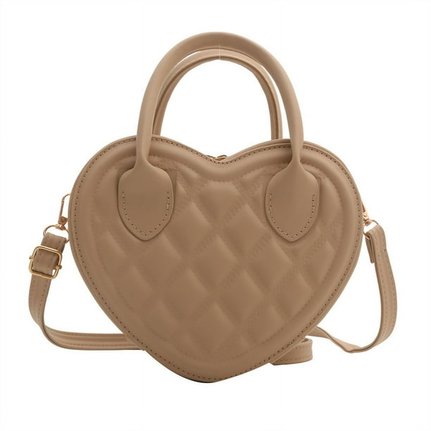 Bolso Mano Con Forma Corazón Cruzado Cuero PU Asa Superior para Mujer