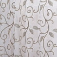 thumbnail image 2 of Amrapur Overseas 2 Pack 37 x 84 inch Embroidered Sheet Panel Curtains, Standard, Taupe, 2 of 5